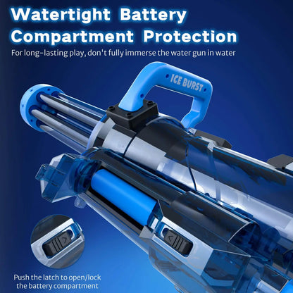 Strongest Gatling Electric Water Gun Toy With Light Continuous Shooting Water Gun Summer Beach Pool Battle Toys for Boy Adult