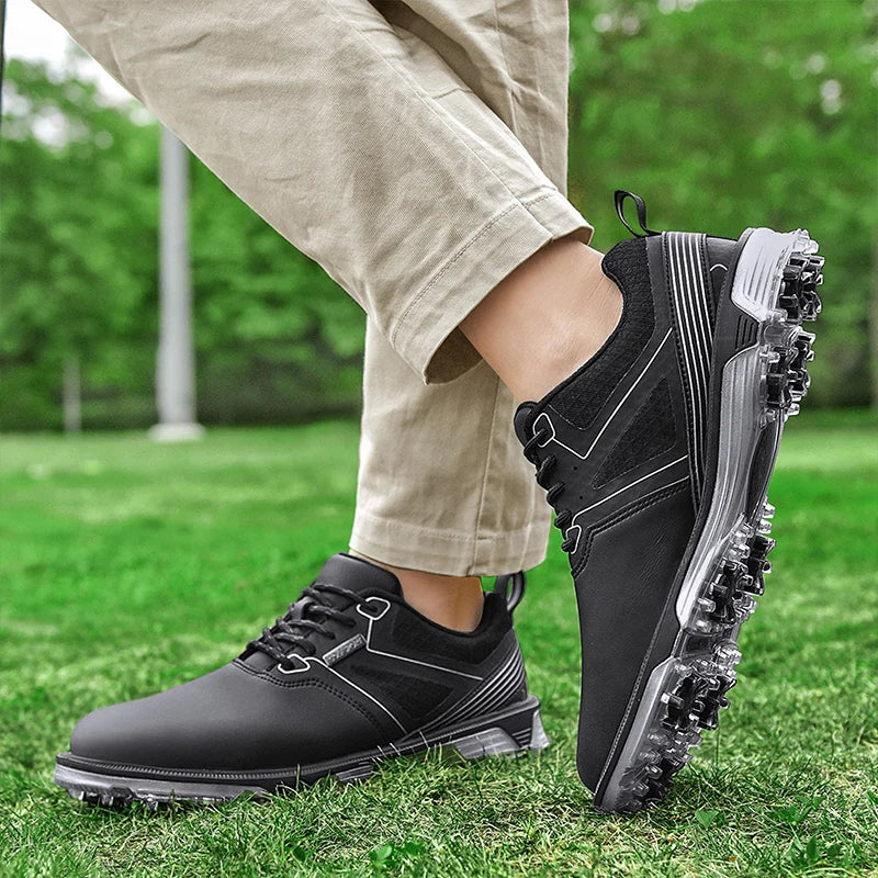 Waterproof Golf Shoes Men High Quality Leather Professional Outdoor Golfing Sneakers Walking Exported to Europe and America40-47