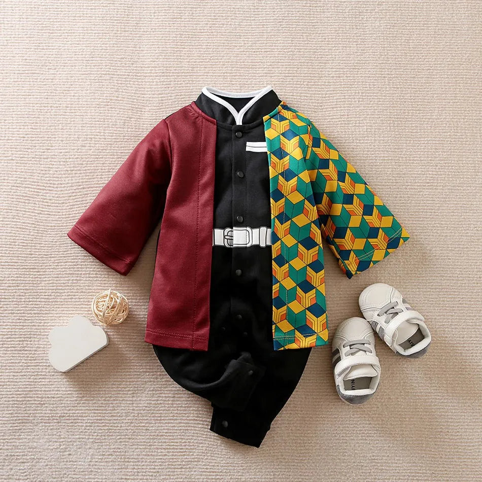 Newborn Halloween Costume Baby Boy Girl Clothes Infant Kids Anime Cosplay Kyuubi Akatsuki Luffy Romper Toddler Jumpsuit 0-18m