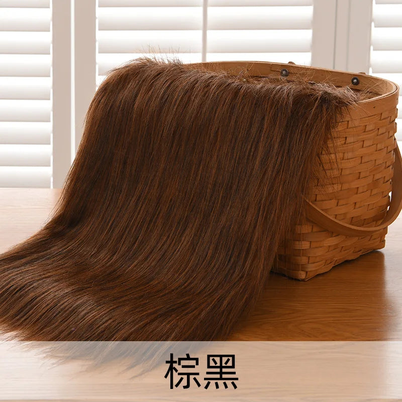 Dolls Long Plush Fabric Per Meter for Upholstery Coats Chair Cover Sewing Plain Fashion Fur Textile Needlework Thick Comfortable