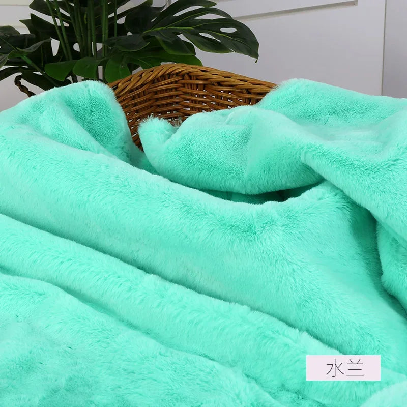Imitation Rex Rabbit Plush Fabric by Meters for Needlework Clothes Toys Pillowcases Diy Sewing Soft Warm Thick Smooth Fur Cloth