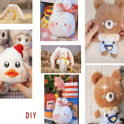 Ultra-Soft 19.69*19.69inch Short Plush Shaggy Faux Fur Fabric Sewing Fabric Supplies Fluffy Luxuriously Cushy for DIY Making