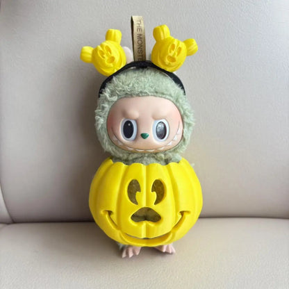 Clothes for Labubu Halloween Pumpkin Outfit Set for 1.0 3.0 Generation Vinyl Figure Collectible Decor Gift No Doll Included