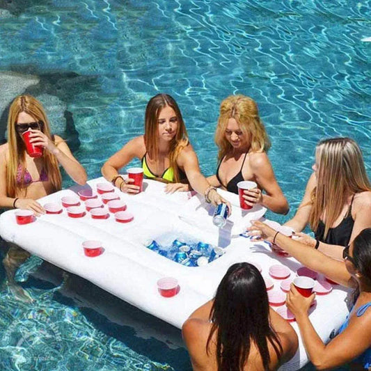 PVC Inflatable Outdoor Pool Rafts Beach Swimming Portable Inflatable Ride-Ons Water Ice Bucket Salad Beer Bar