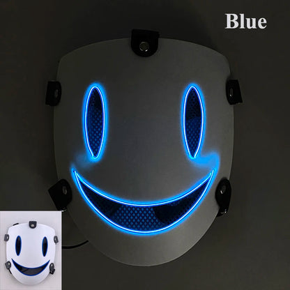 High-Rise Luminous Light Up Mask LED Glowing Mask Cosplay Party Anime Props Neon Face Mask for Adult Kids Halloween Supplies