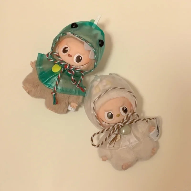 For Labubu 4.0 the Monsters Pin for Love Series Cute Mini Raincoats Waterproof Outfit for Labubu V4 Doll Clothes Accessories