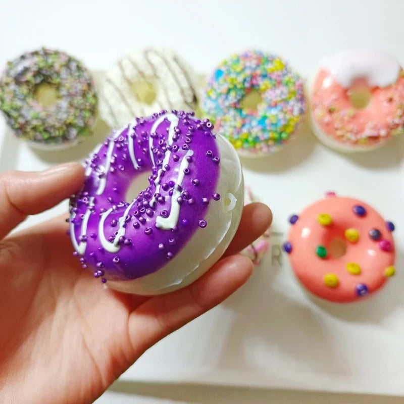 Donut Stress Relief Toy Party Favor Realistic Dessert Artificial Doughnuts Shop Decorations Birthday Party Kids Adults