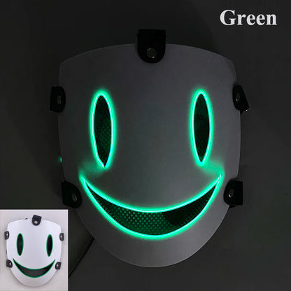High-Rise Luminous Light Up Mask LED Glowing Mask Cosplay Party Anime Props Neon Face Mask for Adult Kids Halloween Supplies