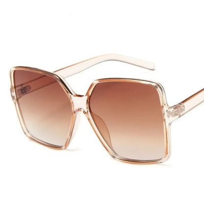 Women Oversized Square Sunglasses Gradient Plastic Brand Designer Female Sun Glasses UV400 Lentes De Sol Mujer Women Sunglasses