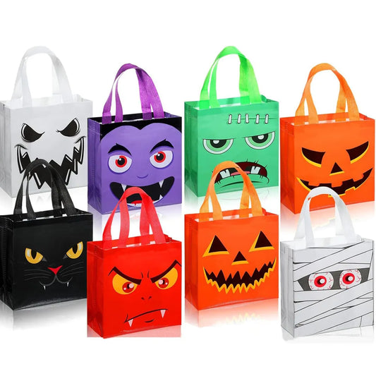 Halloween Party Gift Bags Pumpkin Ghost Candy Snacks Bag 2025 Halloween Party Home Decor Supplies Kids Favors Non Woven Portable