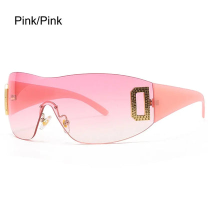 Fashion Designer Sunglasses Women 2023 Luxury Trending Y2k Sunglasses Woman Shade Pink Glasses Goggle 2000'S Lentes De Sol Mujer