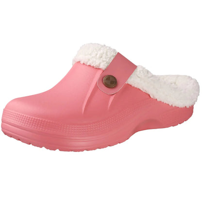 Evshine Winter Warm Clogs Men Waterproof Garden Slippers Fur Clogs Slippers Fuzzy Plush Slippers Bedroom Shoe for Indoor Outdoor