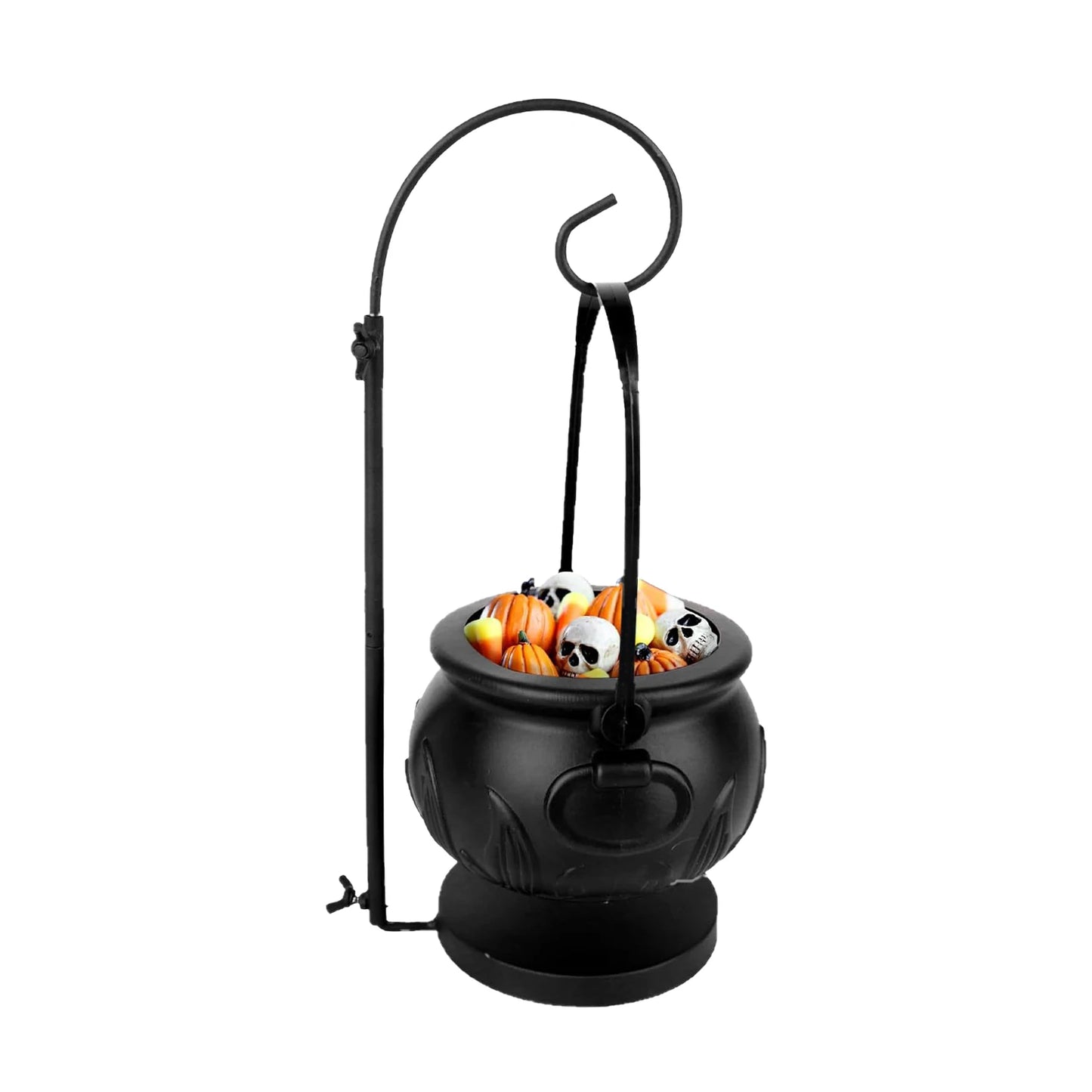1set Halloween Decoration Party Witch Cauldron Indoor and Outdoor Props With Stand and Black Plastic Bowl Candy Party Gifts