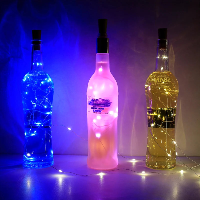 5 Colors LED Outdoor Light String Fairy Garland Battery Power Copper Wire Lights for Christmas Festoon Party Wedding