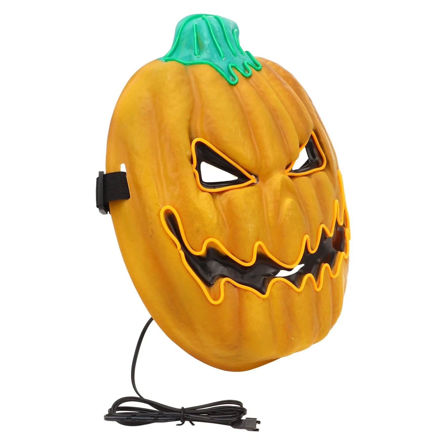 Halloween Pumpkin Mask Lifelike Design LED Luminous Novelty Scary Pumkin Mask 3 Lighting Modes for Men Women Mask Parties