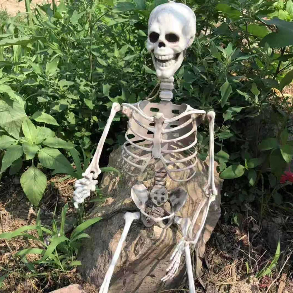 Halloween Realistic Body Bones Movable/Posable Joints Simulation Skull Ornament Festival Theme Full Size Home Party Decorations