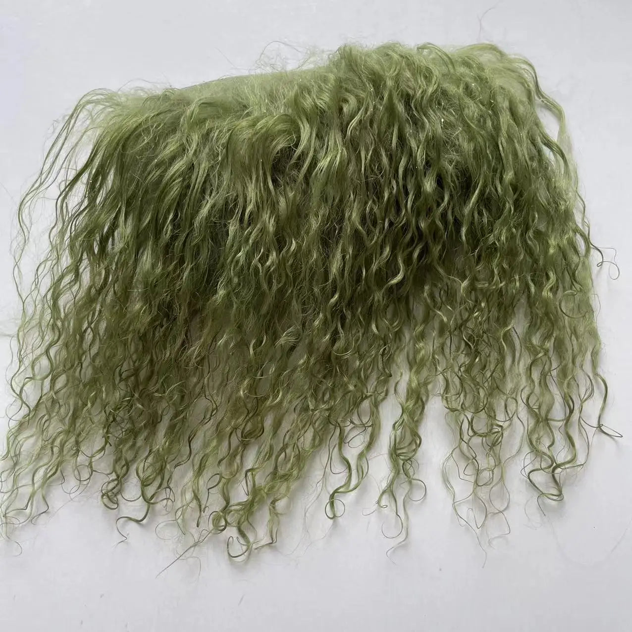 High Quality Sheepskin Wool Lamb Fur Pelt Hair Row Curly Hair Extensions SD Blyth Dolls Wigs Hair Wefts Accessories