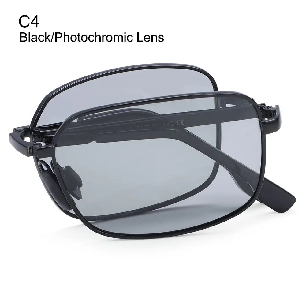 Metal Frame Portable Eyewear Folding Polarized Photochromic Sunglasses Sunglasses for Men Driving Glasses