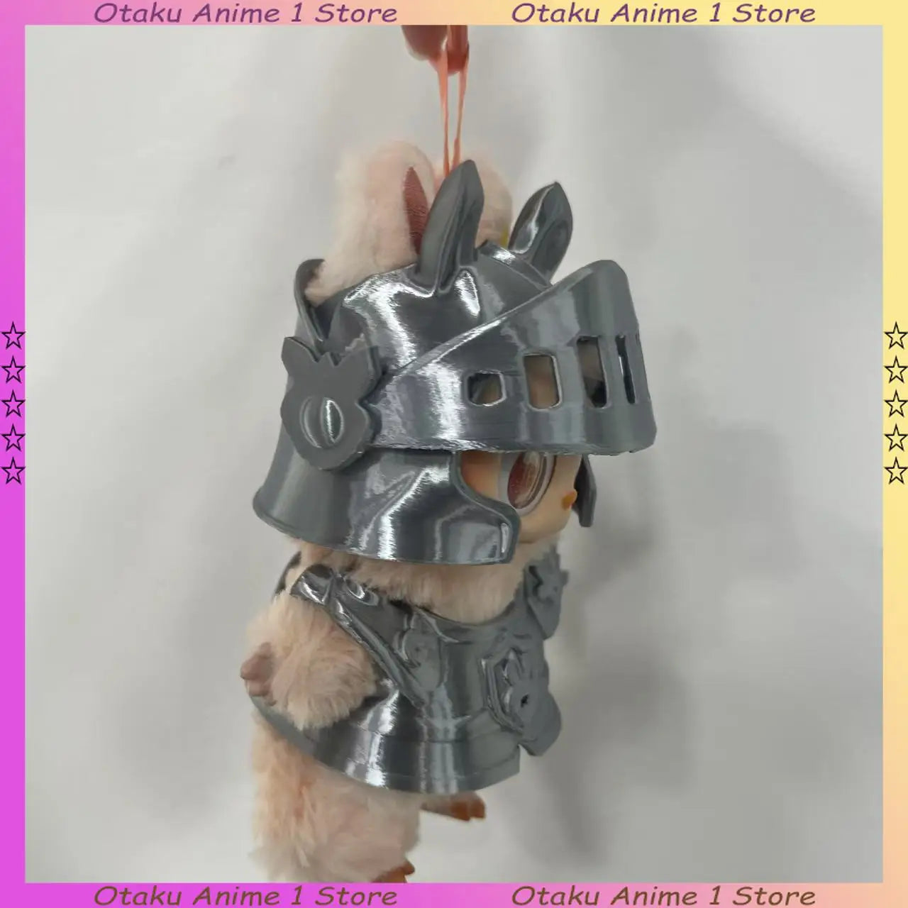 New 3D Armour Labubu Clothes Dragon Slayer Knight Armor Sword Set Mini Plush Doll Clothing Fashion Doll Accessories Gift