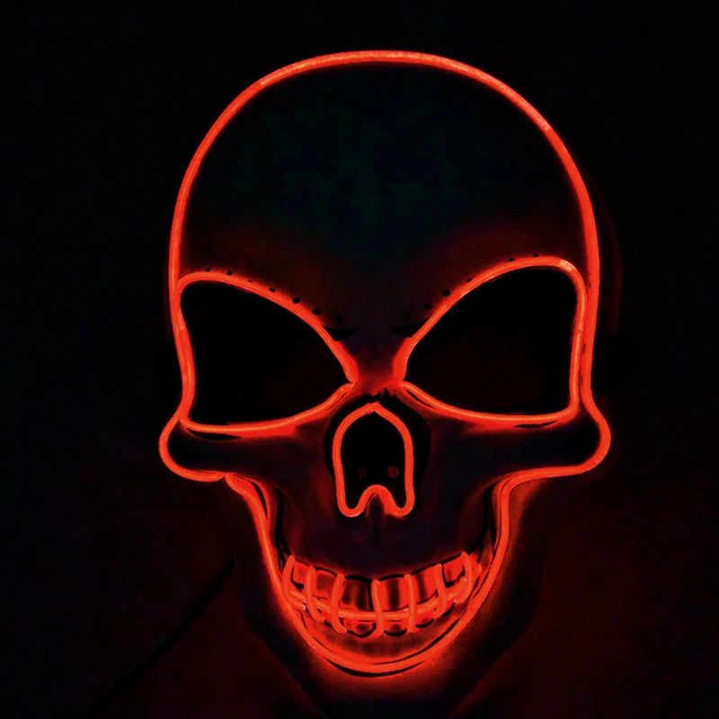 New Arrival LED Luminous Cosplay Anime Mask Neon Light Up Fox Mask Halloween Party Mask Carnival Party Led Mask