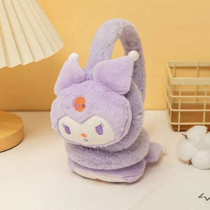 Sanrio Kuromi Cinnamoroll Melody Soft Plush Warmer Earmuff Earflap Winter Outdoor Cold Protection Ear-Muffs Ear Cover Gift