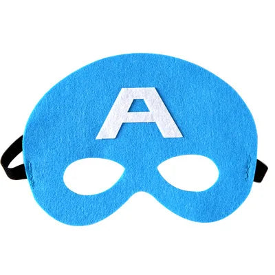 Superhero Kids Cosplay Masks Hulk Spiderman Captain America Mask for Boys Girls Birthday Party Halloween Accessory Props