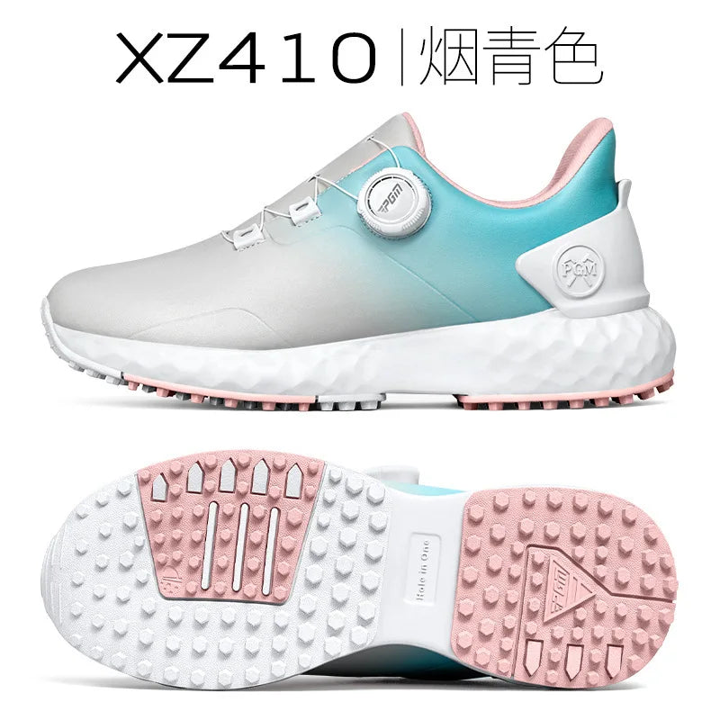 PGM Golf Shoes for Women, Korean SpringWomen's Edition, Waterproof Women's Shoes, Anti Slip Height Increasing