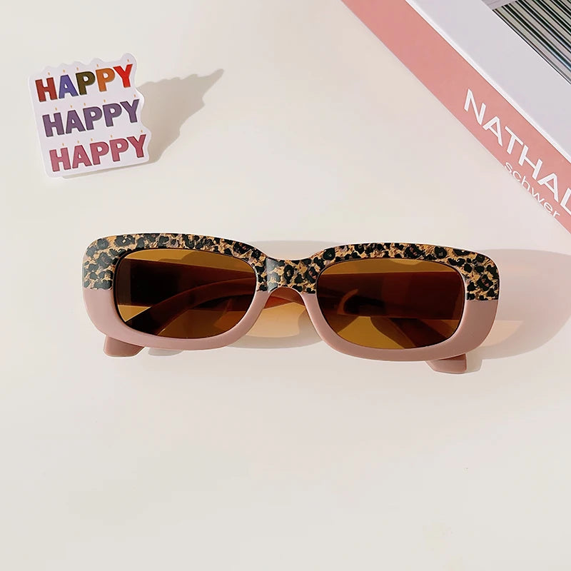 Children Cute Vintage Frosted Rectangle UV400 Sunglasses Outdoor Girls Boys Sweet Sunglasses Protection Classic Kids Sunglasses