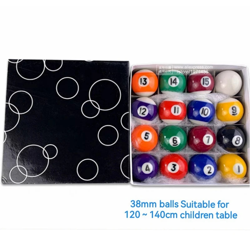 American Billiard Table Balls 16pcs 25mm/32mm/38mm Professional Snooker Accessories Children Game Toy Kids Pool Cue Balls Set