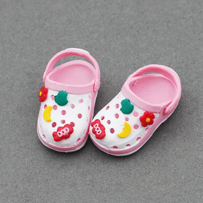 Labubu Doll Slippers Shoes (4.3*2.0cm) for Labubu Macaron  Bao-Ao Bao Ao &15cm EXO Plush Doll & 1/6 BJD Doll