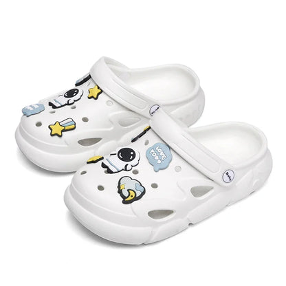 2023 New Girls Clogs Children Sandals 6-12 Years Kids Casual Summer Shoes Sports Soft Thick Sole Slippers for Girl