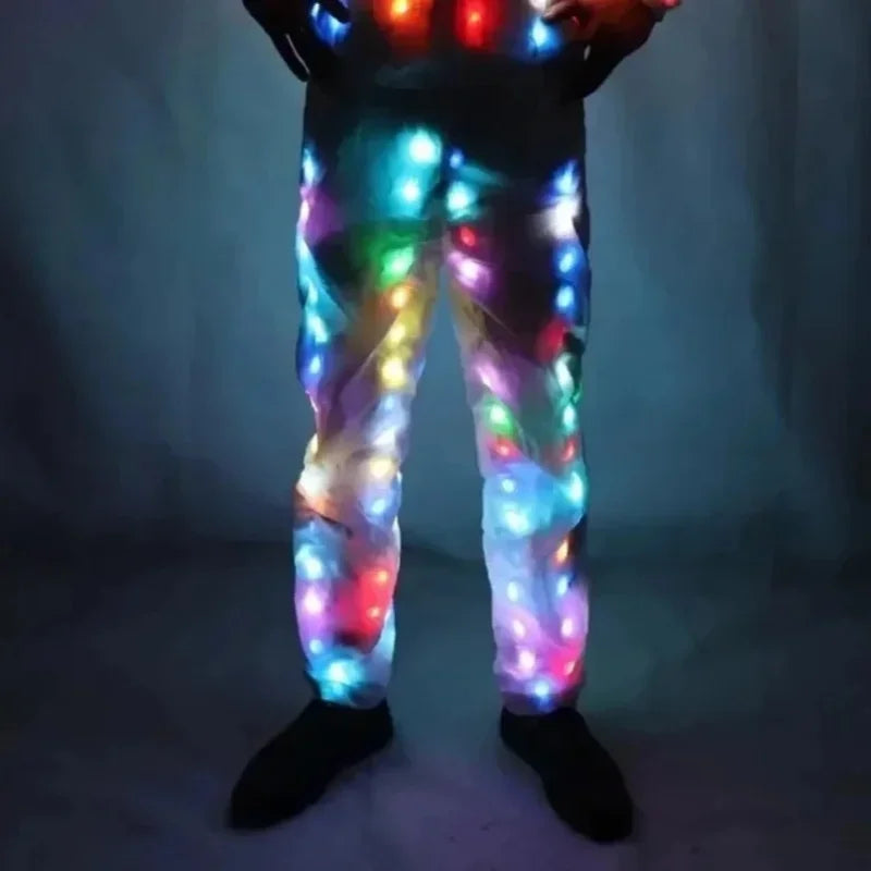 Halloween Rave Jacket Led Light Waterproof Clothes Cool Night Run Props Adult Kids Dance Performance Child Flash Fancy Dress
