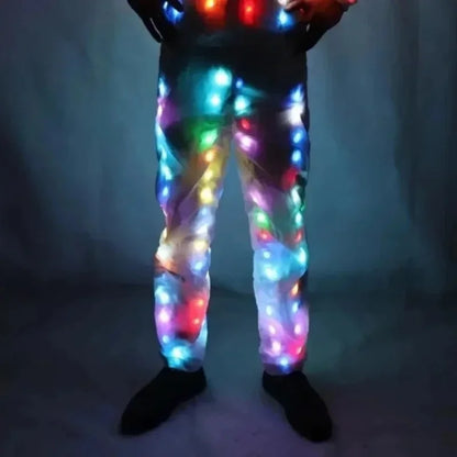 Halloween Rave Jacket Led Light Waterproof Clothes Cool Night Run Props Adult Kids Dance Performance Child Flash Fancy Dress