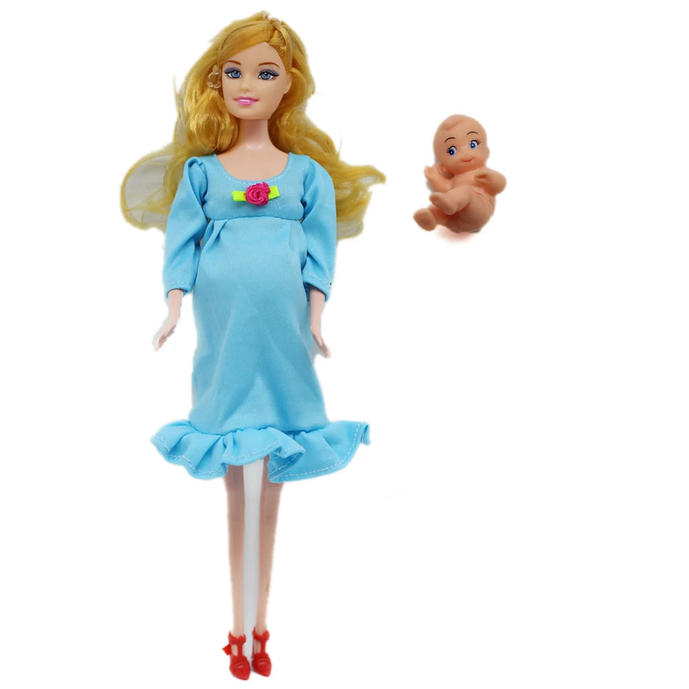 1pc Big Belly Doll   Pregnant Dolls Suit Mom Doll Have a Baby in Her Tummy for Barbies Doll Educational Toys for Children