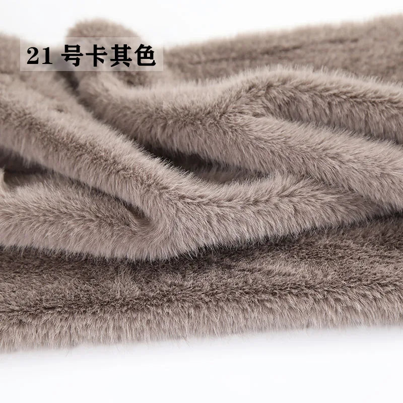 40Colours 2cm Imitation Mink Plush Fur Fabric Doll Manual DIY Counter Scarf Cuddle Doll Faux Fur Fabric 50*50
