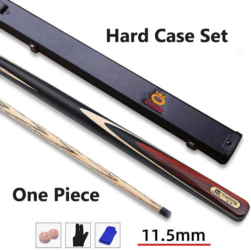 New Arrival OMIN Snooker Cue Stick Cobras 9.5mm/10mm/11.5mm Tip Size Ash Shaft Ebony Wood Handle With Snooker Cue Case Set