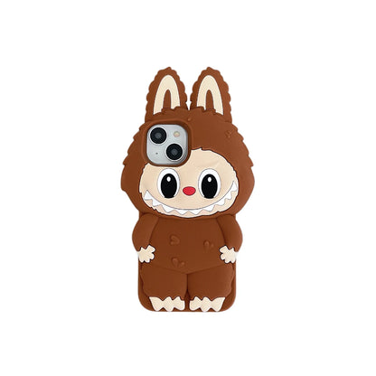 Kawaii LaBuBu Monster Case Soft Silicone Cover for iPhone 16 15 14 Plus 13 12 11 Pro Max