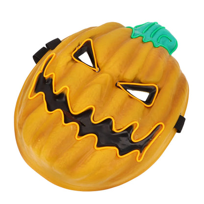 Halloween Pumpkin Mask Lifelike Design LED Luminous Novelty Scary Pumkin Mask 3 Lighting Modes for Men Women Mask Parties