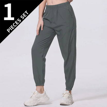 1/2 Piece Women's Casual Sports Pants Black Pocket Pants Running Fitness Slimming Ankle Pants Multi-Size Teen 9 Sub-Library