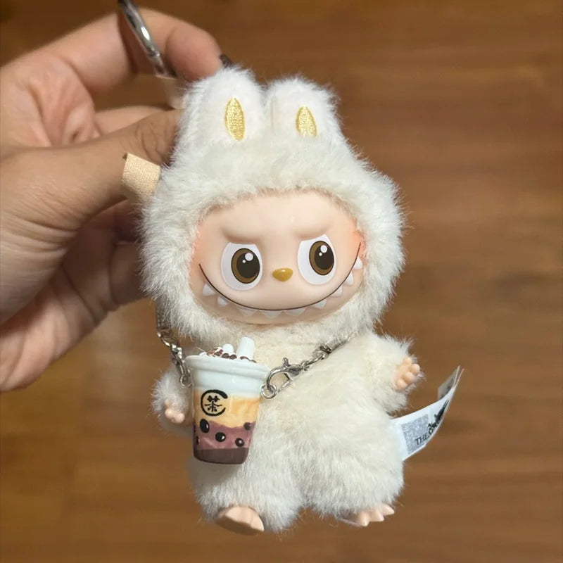 For Labubu 4.0 the Monsters Pin for Love Series Dollhouse Simulation Pendant Milk Tea Cup for 15/17cm Labubu Doll Accessories