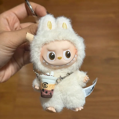 For Labubu 4.0 the Monsters Pin for Love Series Dollhouse Simulation Pendant Milk Tea Cup for 15/17cm Labubu Doll Accessories