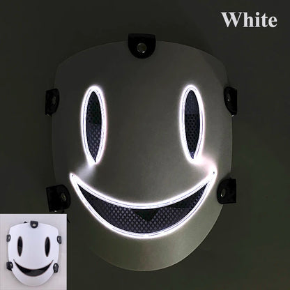 High-Rise Luminous Light Up Mask LED Glowing Mask Cosplay Party Anime Props Neon Face Mask for Adult Kids Halloween Supplies