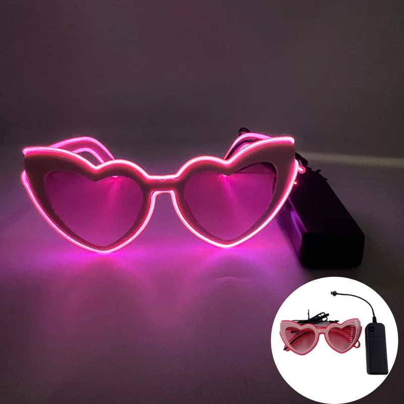 LED Just Married Glasses Wedding Party Bridal Shower Bride to Be Gift Wedding Decorations for Ceremony Light Married Sunglasses