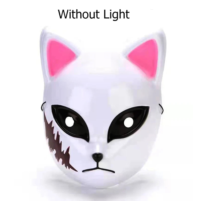 New Designed Glowing Halloween Party Mask Flashing LED Masks EL Neon Light Cosplay Mask Costume Props Glow Party Supplies