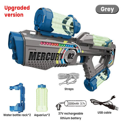 2024 NEW Summer Fully Automatic Luminous Water Blaster Gun，Electric Continuous Firing Water Gun，Pool Toy for Adult Kid Boy Gift