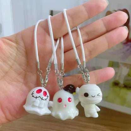 3.0 Labubu Clothes Halloween Knitted Pumpkin Bat Ghost Set for 15/17cm Doll Funny Necklace Accessories Christmas Halloween Gift