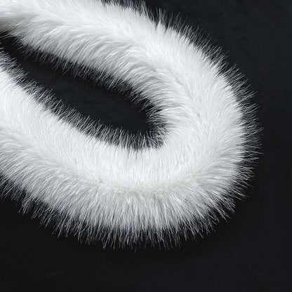 1M Faux Fur Ribbon Tapes DIY Apparel Sewing Fluffy Trim Trimming Fabric Sewing Costume White Plush Fur Coat Garment Decoration