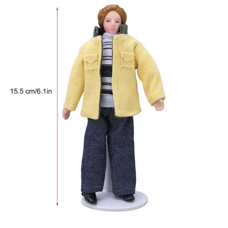 Doll House Servant 1:12 Doll House Miniature Turnable Ceramic Victorian Servant Toy Decoration With Stand