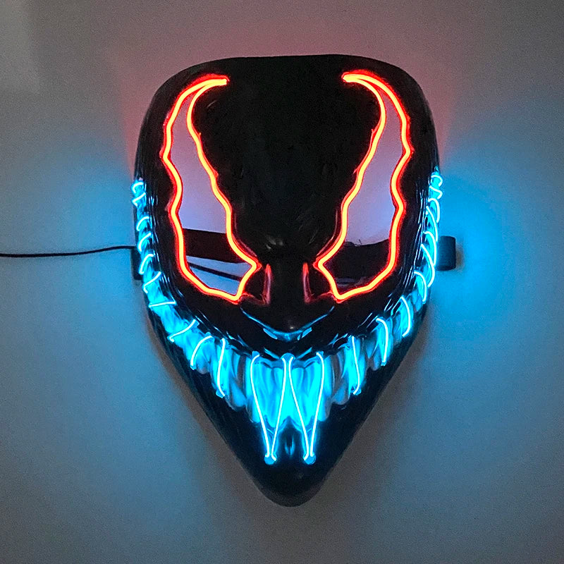 New Arrival LED Luminous Cosplay Anime Mask Neon Light Up Fox Mask Halloween Party Mask Carnival Party Led Mask