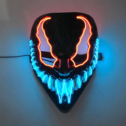 New Arrival LED Luminous Cosplay Anime Mask Neon Light Up Fox Mask Halloween Party Mask Carnival Party Led Mask